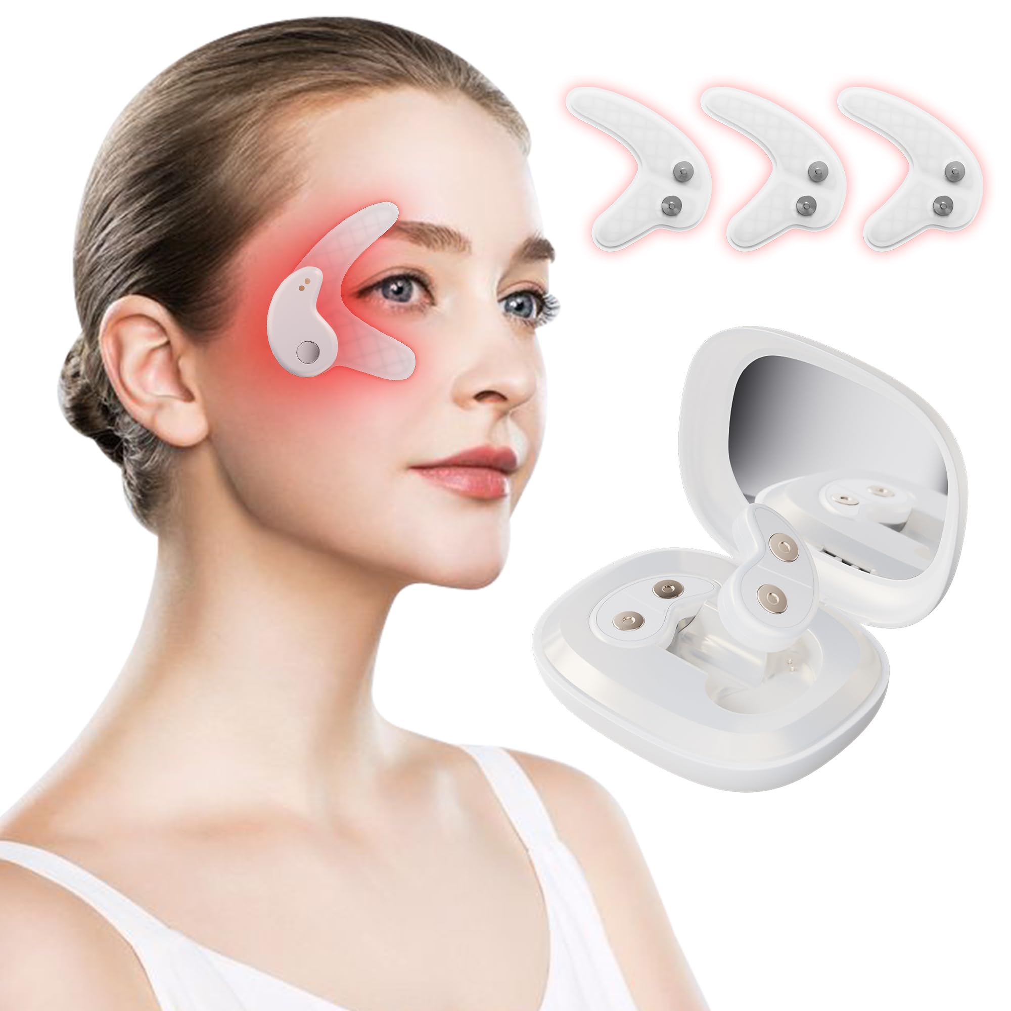 Ecliptix Red Light Eye Therapy Massager – Reduce Puffiness, Dark Circles & Wrinkles