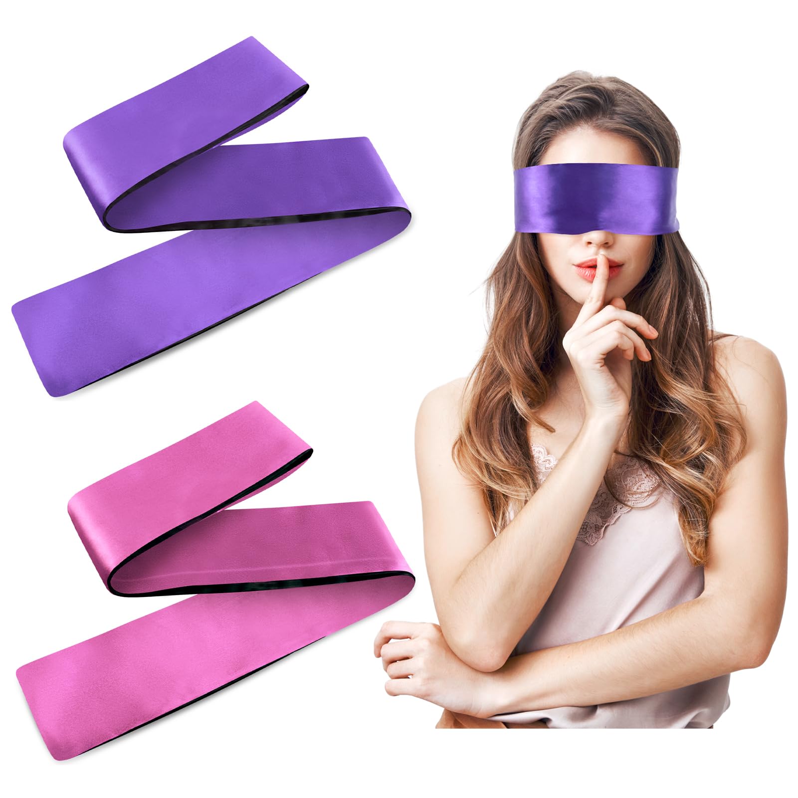 Ecliptix Satin Sleep Eye Mask – 2-Pack, Adjustable & Ultra-Soft